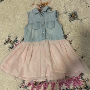 18M Pink Tulle and Denim Dress.